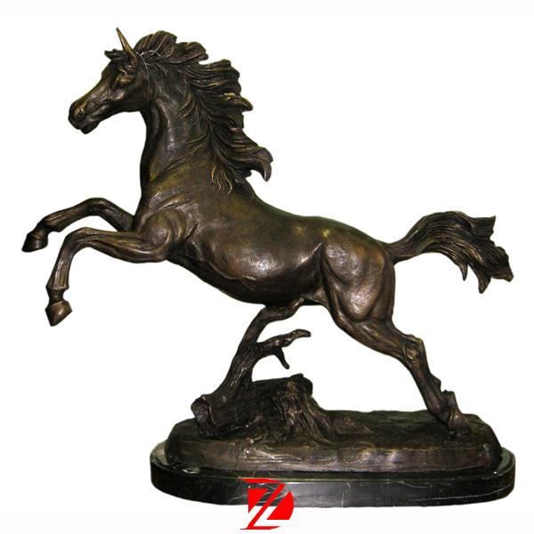 Bronze jumping horse